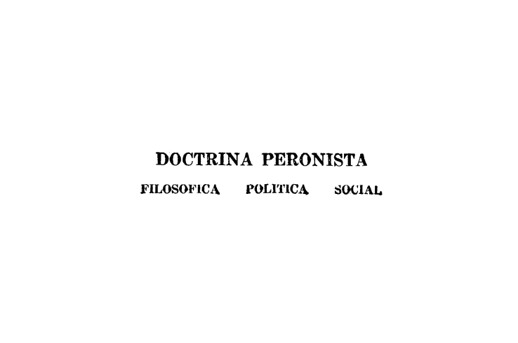 DOCTRINA PERONISTA